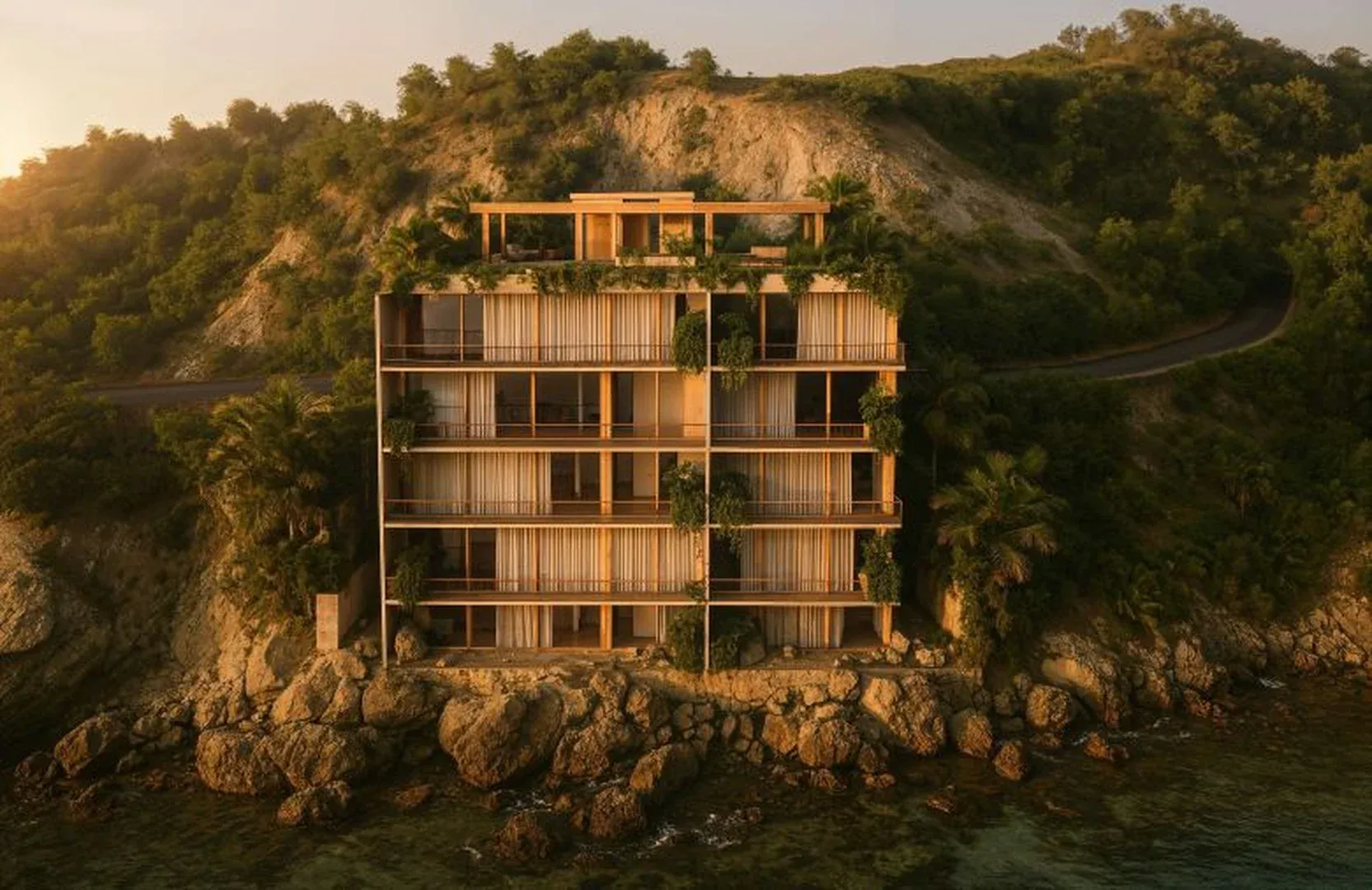 Departamento de 1 Recámara en Puerto Ángel | Frente al Mar sobre el Acantilado